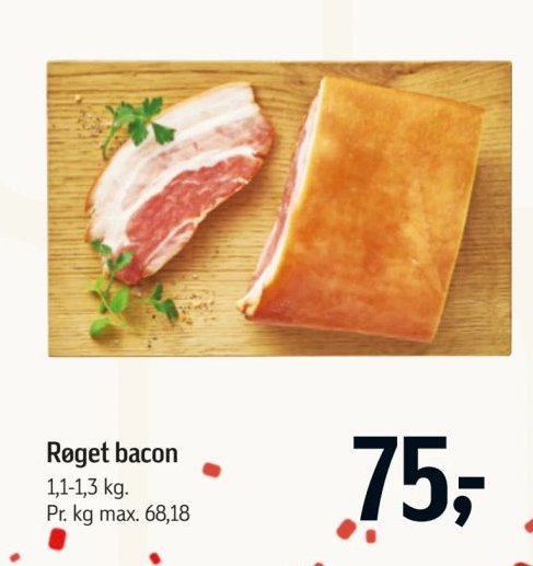 Røget bacon 1,1-1,3 kg. – Føtex