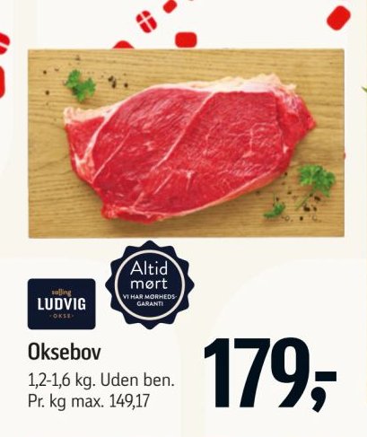 Oksebov 1,2-1,6 kg. Uden ben. Pr. kg max. 149,17 – Føtex
