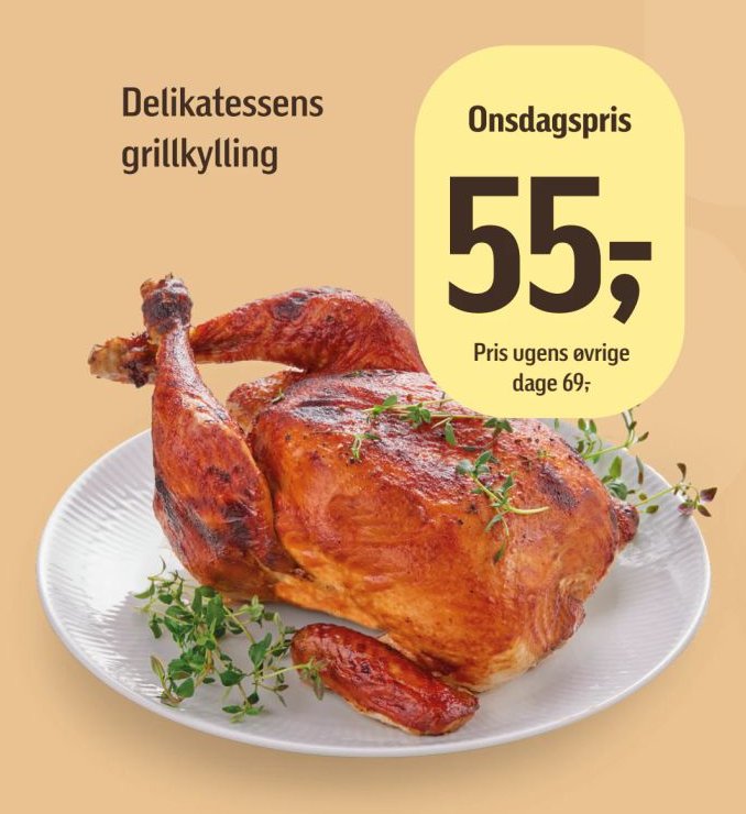 Delikatessens grilkylling – Føtex