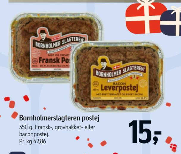 Bornholmerslagteren postej 350 g. Fransk-, grovhakket- eller baconpostej – Føtex