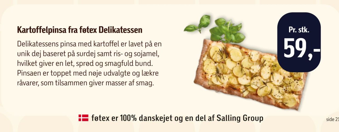 Kartoffelpinsa fra føtex Delikatessen – Føtex