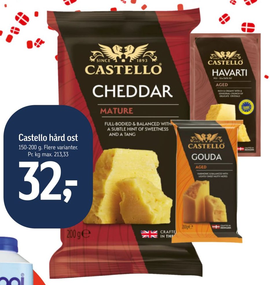 Castello hård ost 150-200 g. Flere varianter. – Føtex