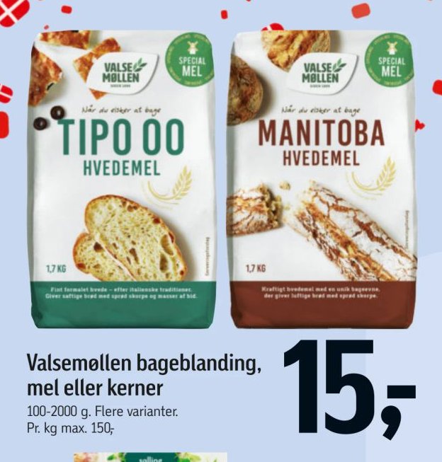 Valsemøllen bageblanding, mel eller kerner – Føtex