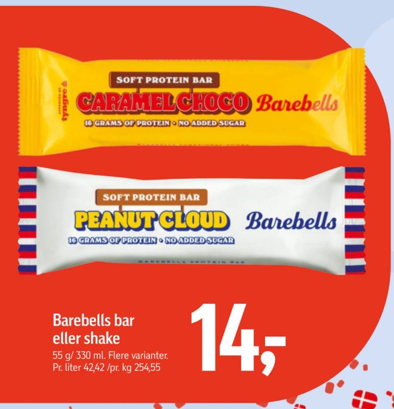 Barebells bar eller shake 55 g / 330 ml. Flere varianter. – Føtex