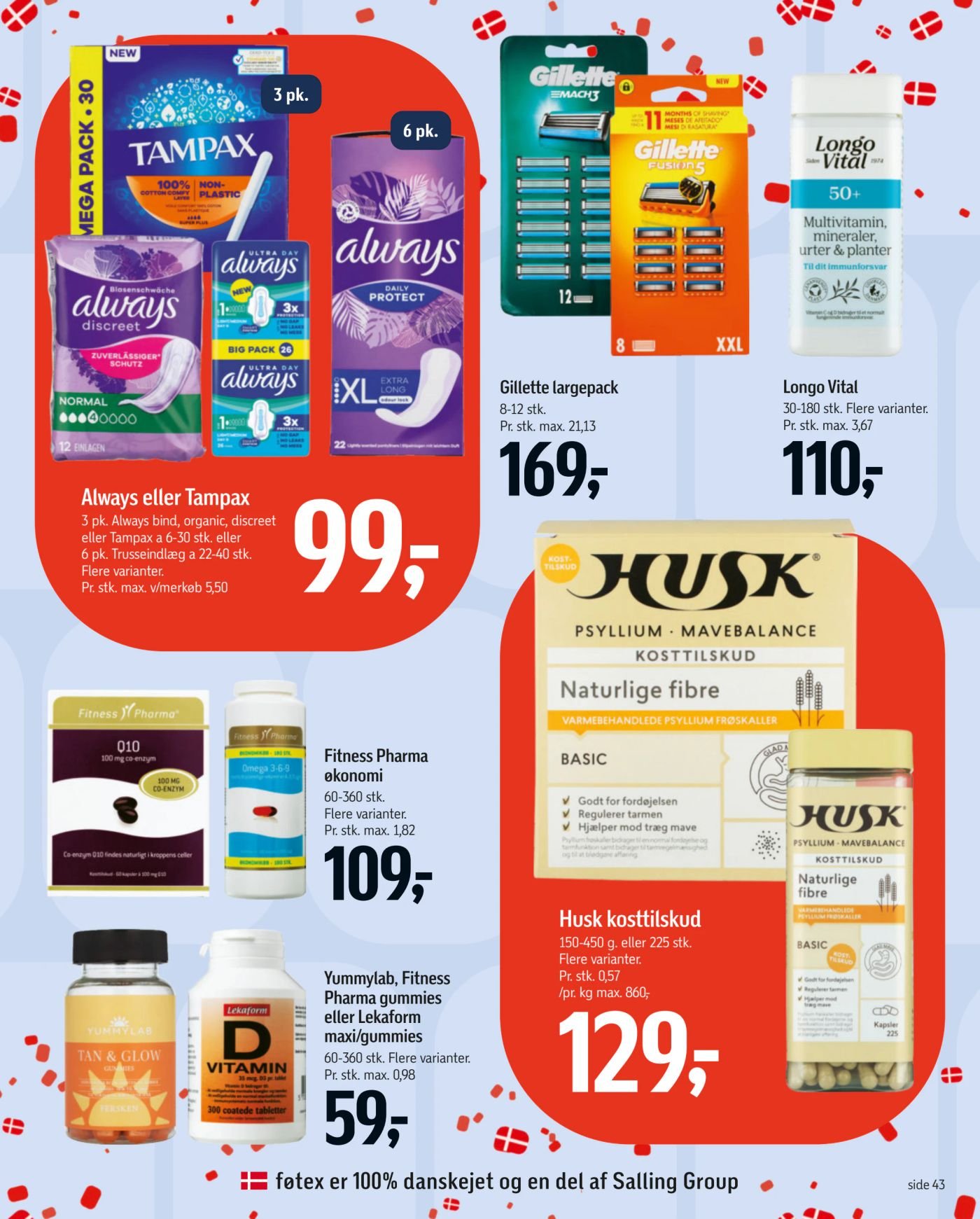 Longo Vital 30-180 stk. Flere varianter. Pr. stk. max. 3,67 – Føtex