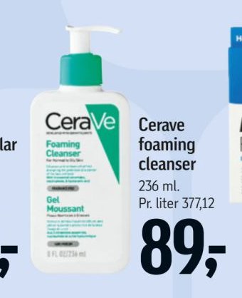 Cerave foaming cleanser 236 ml. – Føtex