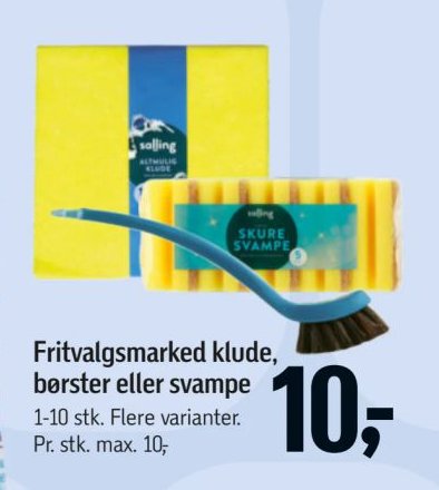 Fritvalgsmarked klude, børster eller svampe 1-10 stk. Flere varianter. – Føtex