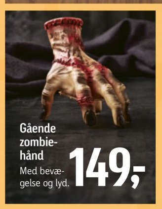 Gående zombie-hånd Med bevægelse og lyd. – Føtex