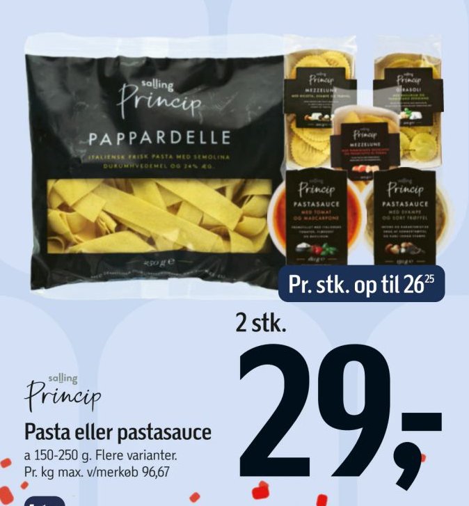 Pasta eller pastasauce a 150-250 g. Flere varianter. – Føtex
