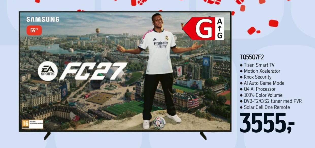 Samsung TQ55Q7F2 Tizen Smart TV – Føtex