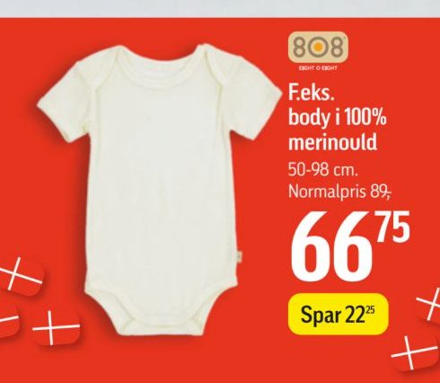 F.eks. body i 100% merinould 50-98 cm – Føtex