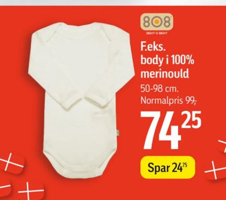 F.eks. body i 100% merinould 50-98 cm – Føtex