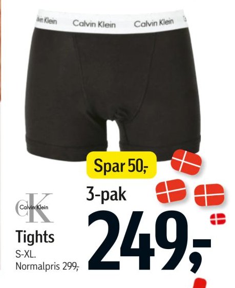 Calvin Klein 3-pak Tights S-XL. – Føtex