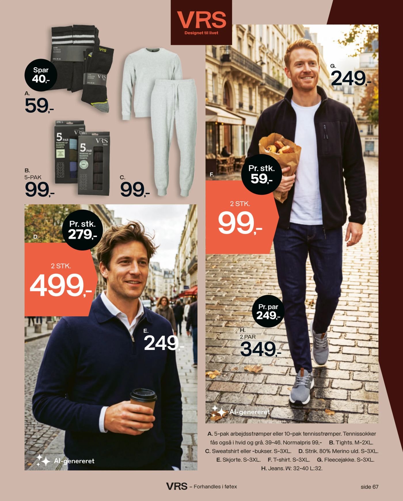 H. Jeans. W: 32-40 L:32. – Føtex