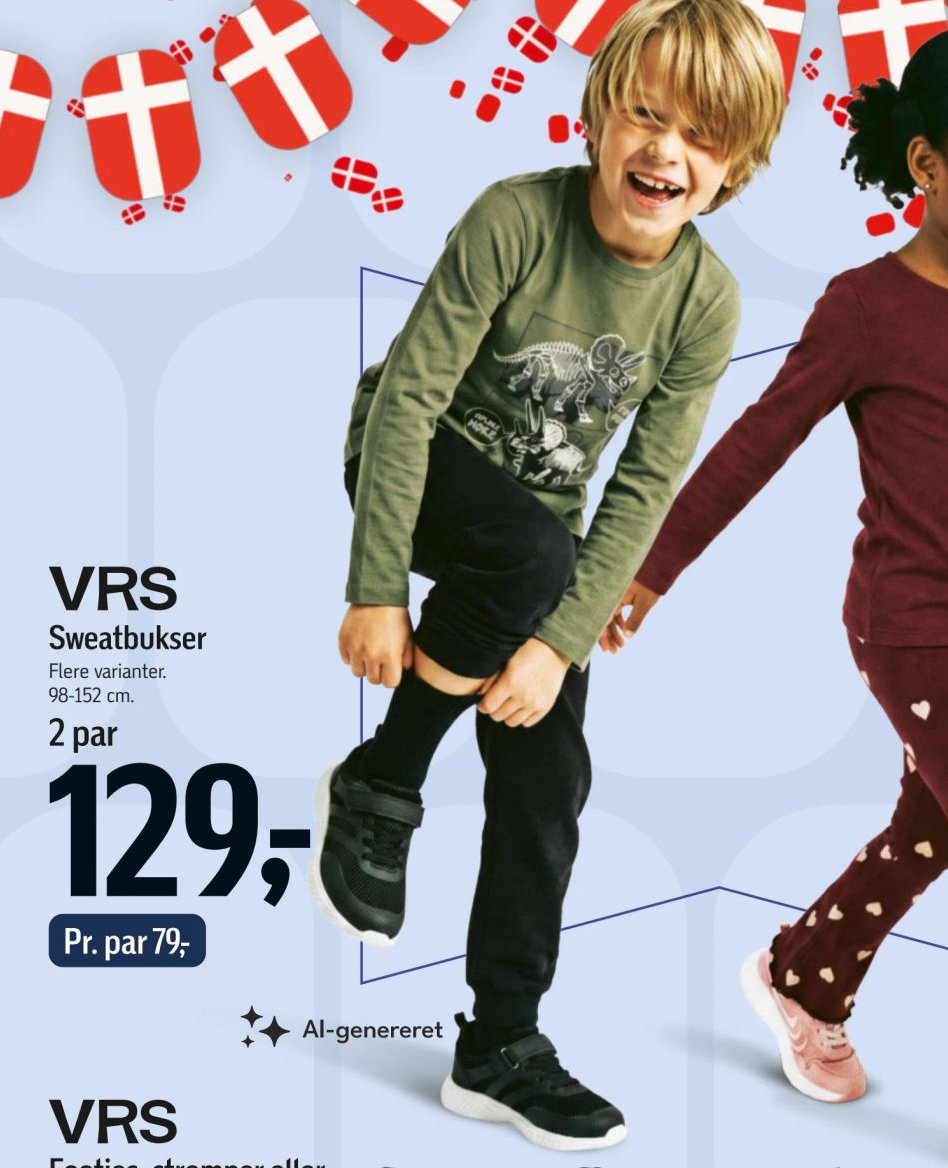 VRS Sweatbukser Flere varianter. 98-152 cm. – Føtex