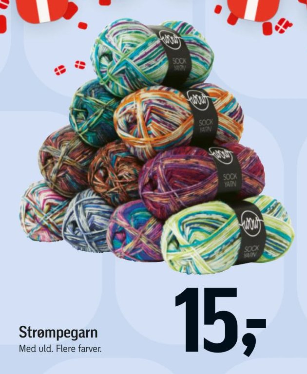 Strømpegarn Med uld. Flere farver. – Føtex
