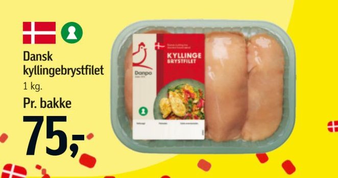 Dansk kyllingebrystfilet 1 kg. Pr. bakke – Føtex