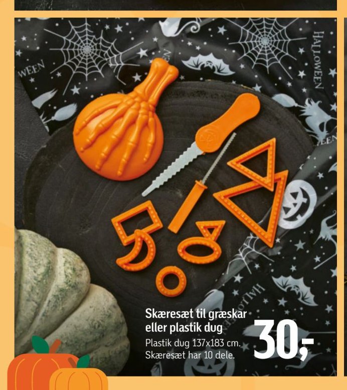 Skæresæt til græskar eller plastik dug – Føtex
