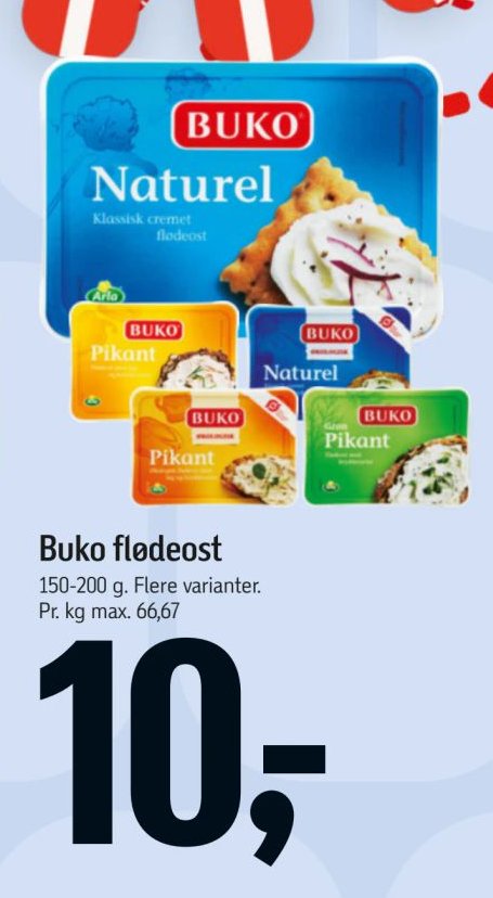 Buko flødeost 150-200 g. Flere varianter. – Føtex