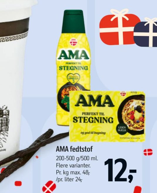 AMA fedtstof 200-500 g/500 ml. Flere varianter. – Føtex