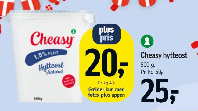 Cheasy hytteost 500 g. – Føtex