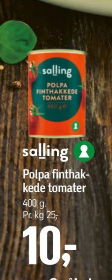 Polpa finthakkede tomater 400 g. – Føtex