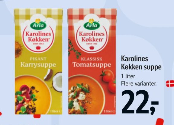Karolines Køkken suppe 1 liter. Flere varianter. – Føtex