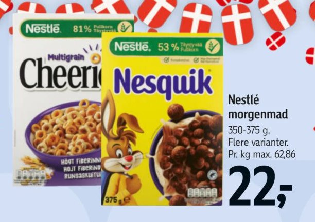 Nestlé morgenmad 350-375 g. Flere varianter – Føtex