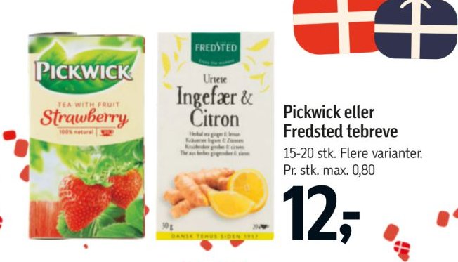 Pickwick eller Fredsted tebreve 15-20 stk. Flere varianter. – Føtex