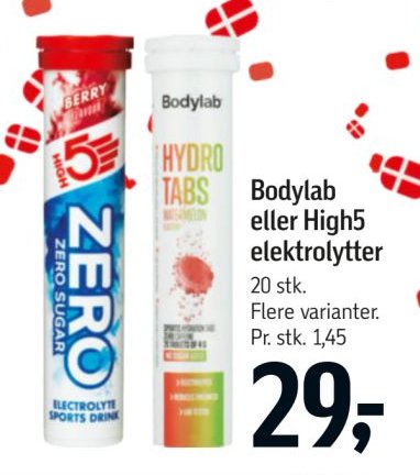 Bodylab eller High5 elektrolytter 20 stk. Flere varianter. – Føtex