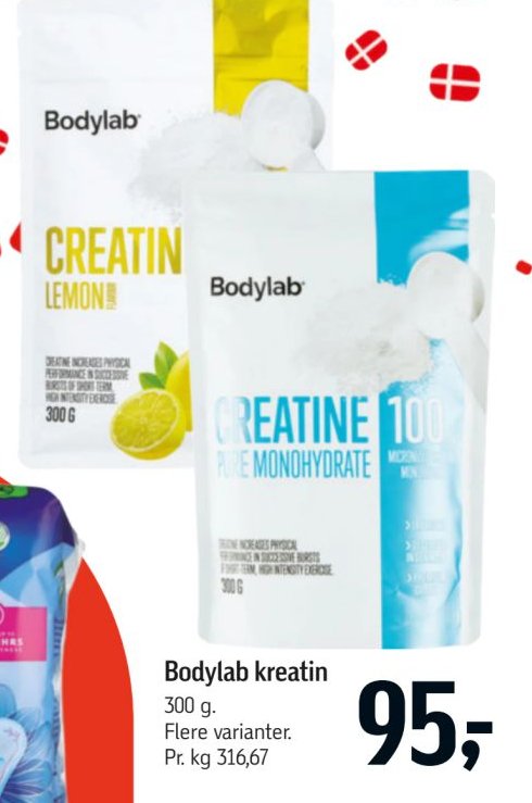 Bodylab kreatin 300 g. Flere varianter. – Føtex