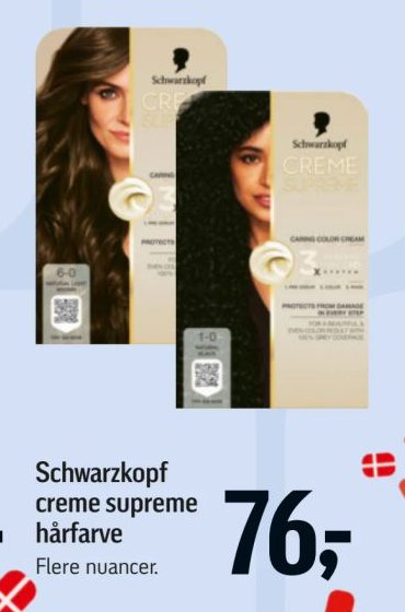 Schwarzkopf creme supreme hårfarve Flere nuancer. – Føtex