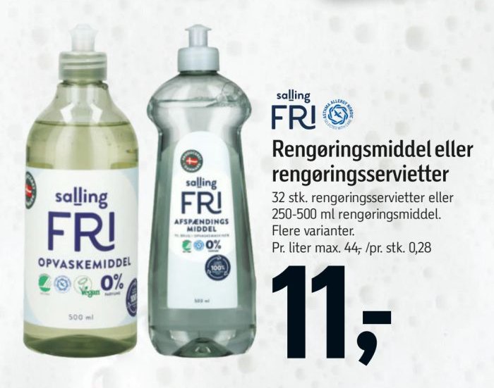 Rengøringsmiddel eller rengøringsservietter 32 stk. rengøringsservietter eller 250-500 ml rengøringsmiddel. Flere varianter – Føtex