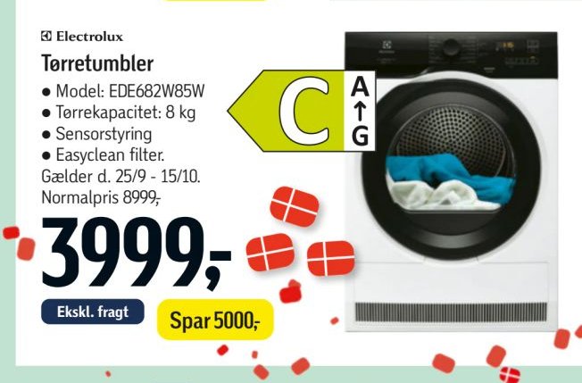 Electrolux tørretumbler EDE682W85W – Føtex