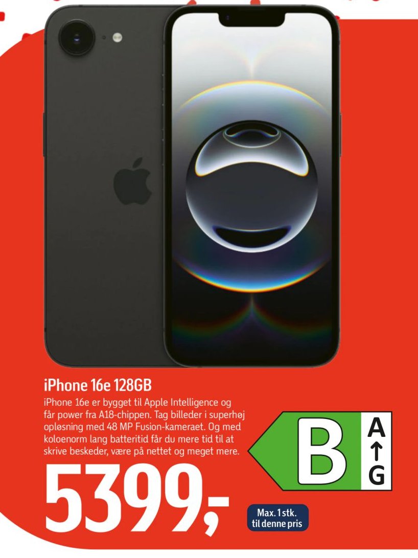 iPhone 16e 128GB – Føtex