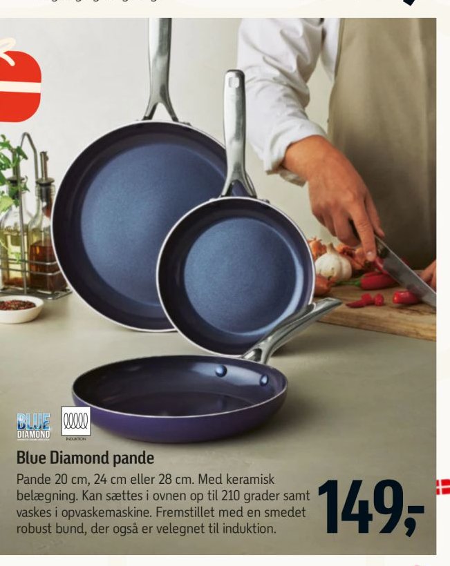 Blue Diamond pande 20 cm, 24 cm eller 28 cm – Føtex