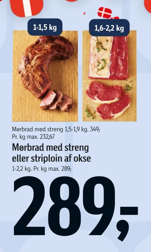 Mørbrad med streng eller striploin af okse 1-2,2 kg – Føtex