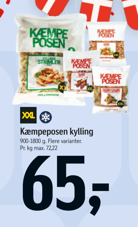 Kæmpeposen kylling 900-1800 g Flere varianter – Føtex