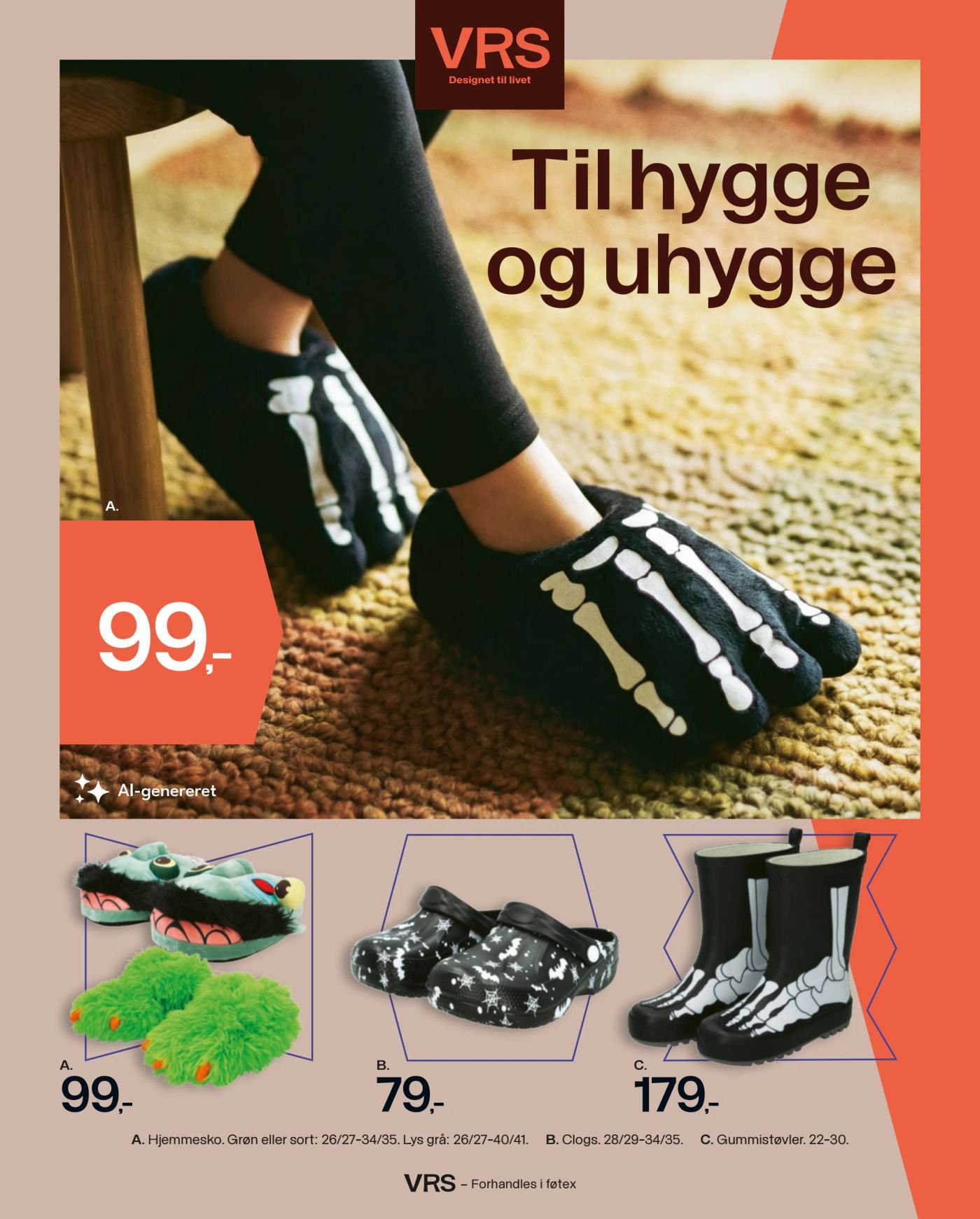 Hjemmesko. Grøn eller sort. 26/27-34/35 – Føtex