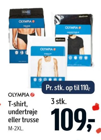OLYMPIA T-shirt, undertrøje eller trusse M-2XL 3 stk. – Føtex