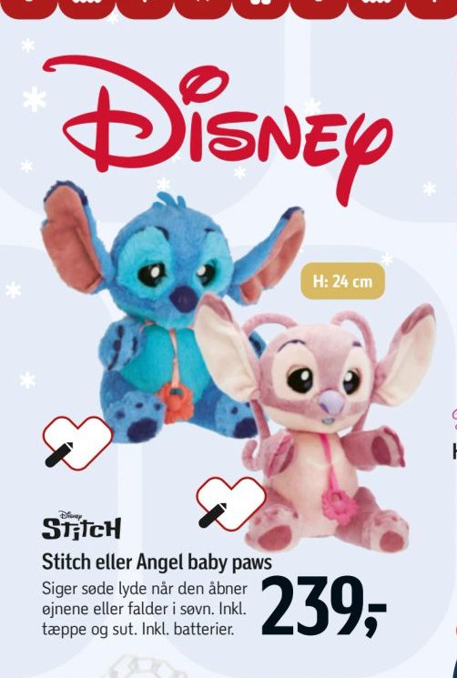 Stitch eller Angel baby paws – Føtex