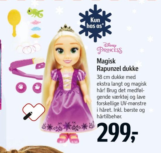 Magisk Rapunzel dukke – Føtex