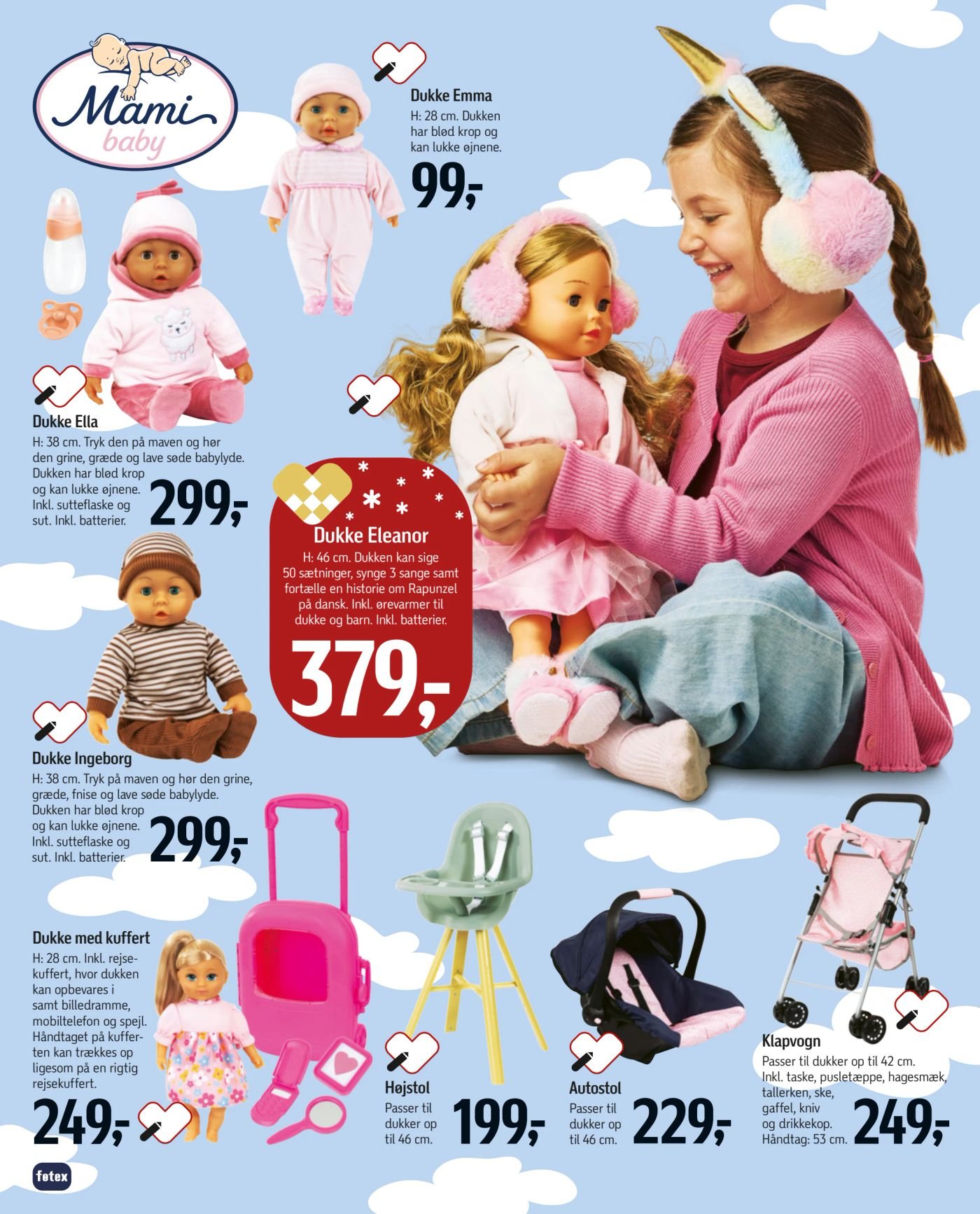 Dukke med kuffert – Føtex