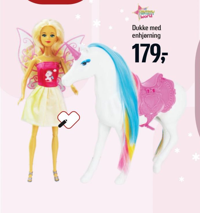 Dukke med enhjørning – Føtex