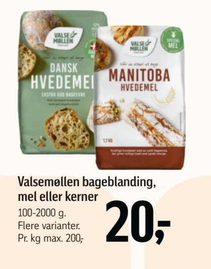 Valsemøllen bageblanding, mel eller kerner – Føtex