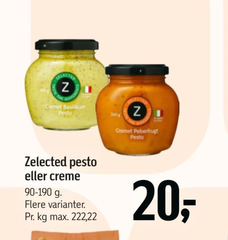 Zelected pesto eller creme – Føtex