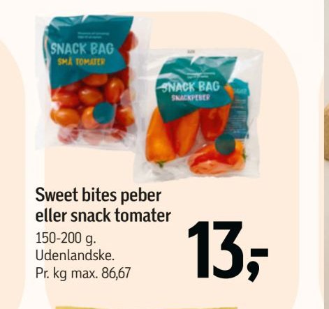 Sweet bites peber eller snack tomater – Føtex