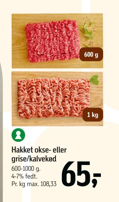 Hakket okse- eller grise/kalvekød – Føtex