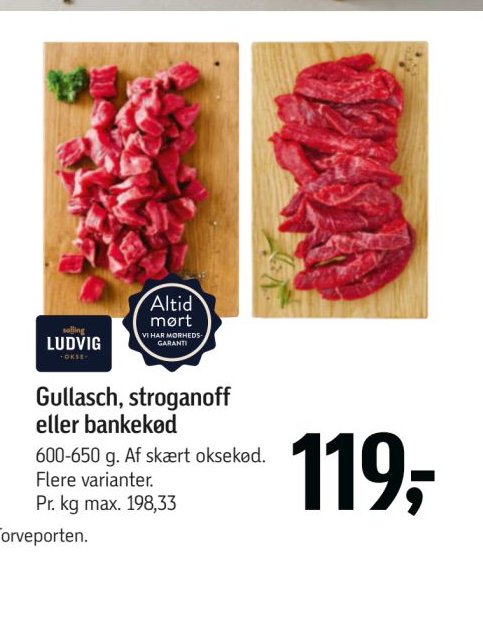 Gullasch, stroganoff eller bankekød – Føtex