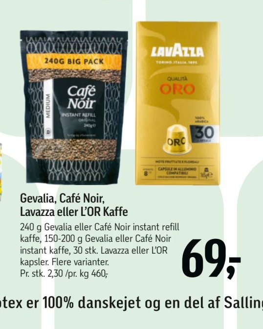 Gevalia, Café Noir, Lavazza eller L’OR Kaffe – Føtex